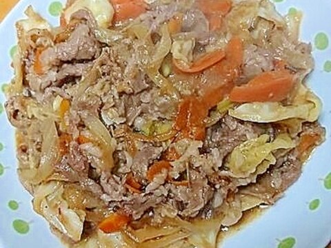 お肉柔らか！牛肉と野菜の焼き肉風炒め